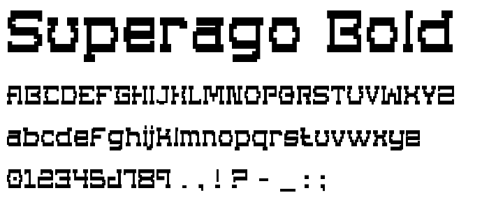 Superago Bold font